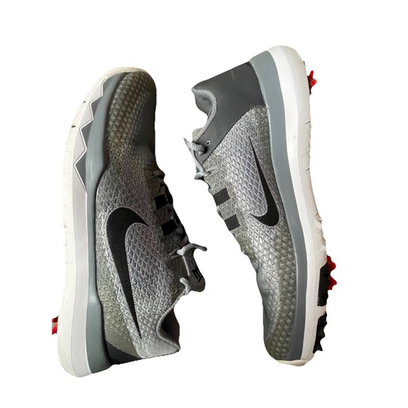 Nike Tiger Woods Golf Shoes Men 10.5 Gray/Black Soft Spike Cleats TW 704884-002 - Picture 3 of 10